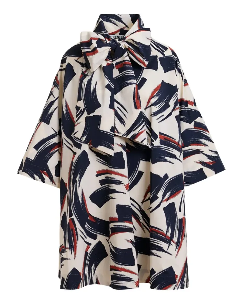 Essentiel Jenadine Kleid mit grafischem Print - Schwarz Schwarz