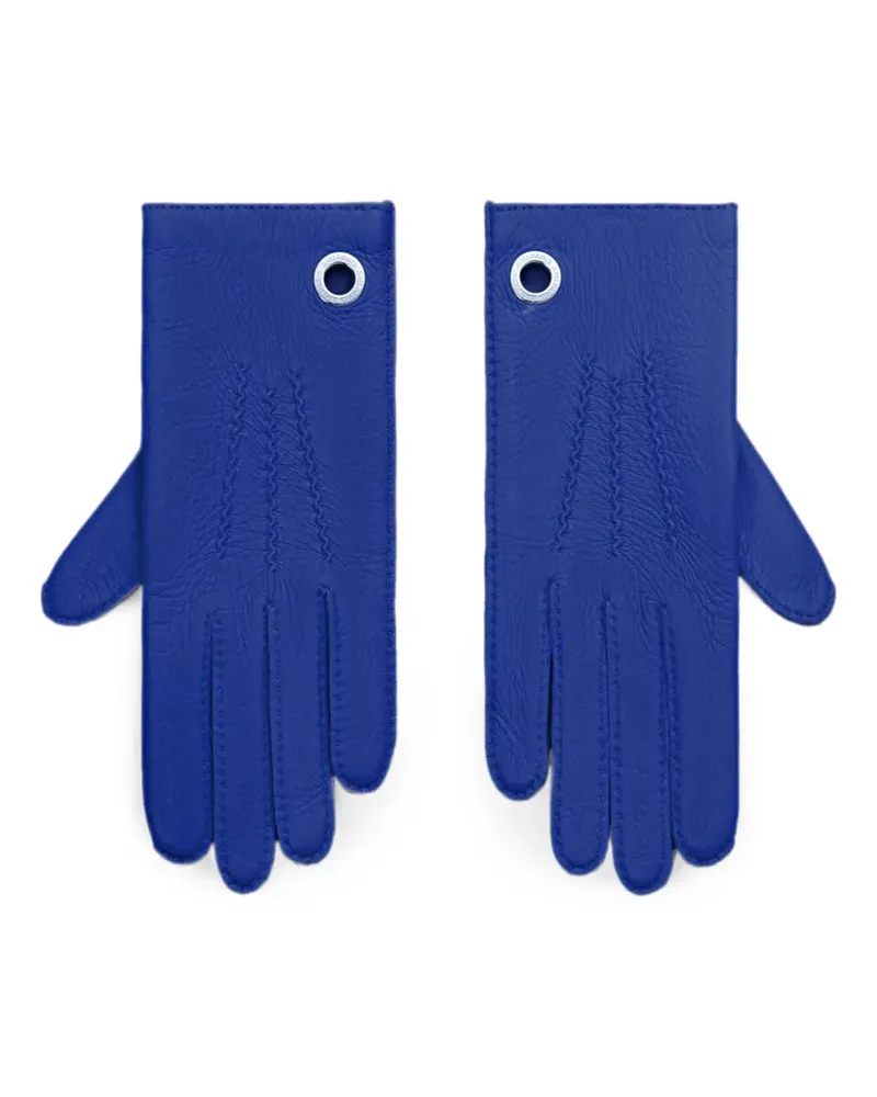 AMI Paris Handschuhe aus gekörntem Leder - Blau Blau
