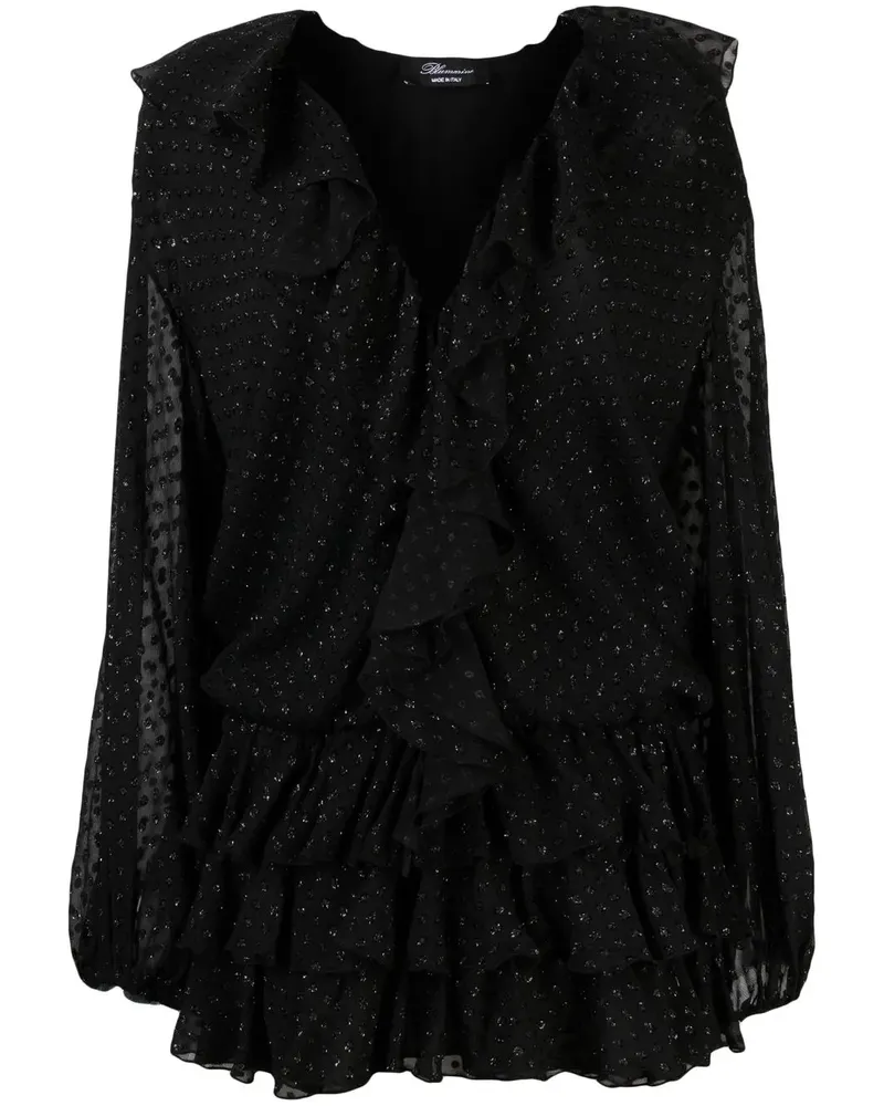 Blumarine Kleid mit Polka Dots - Schwarz Schwarz
