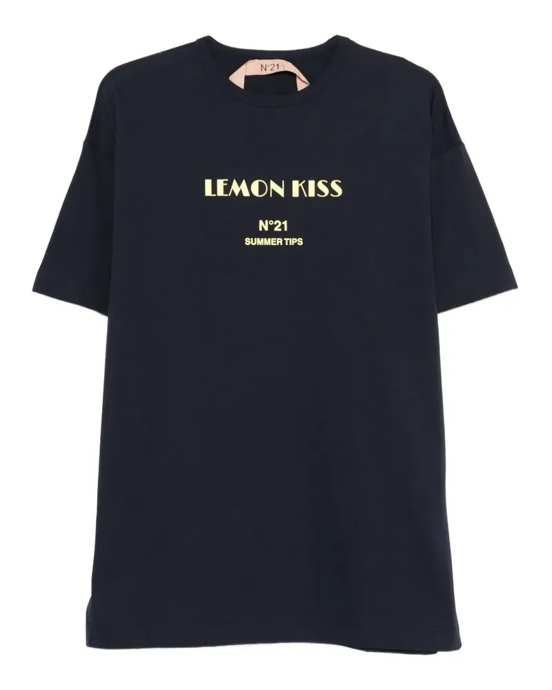 N° 21 T-Shirt mit Print - Blau Blau
