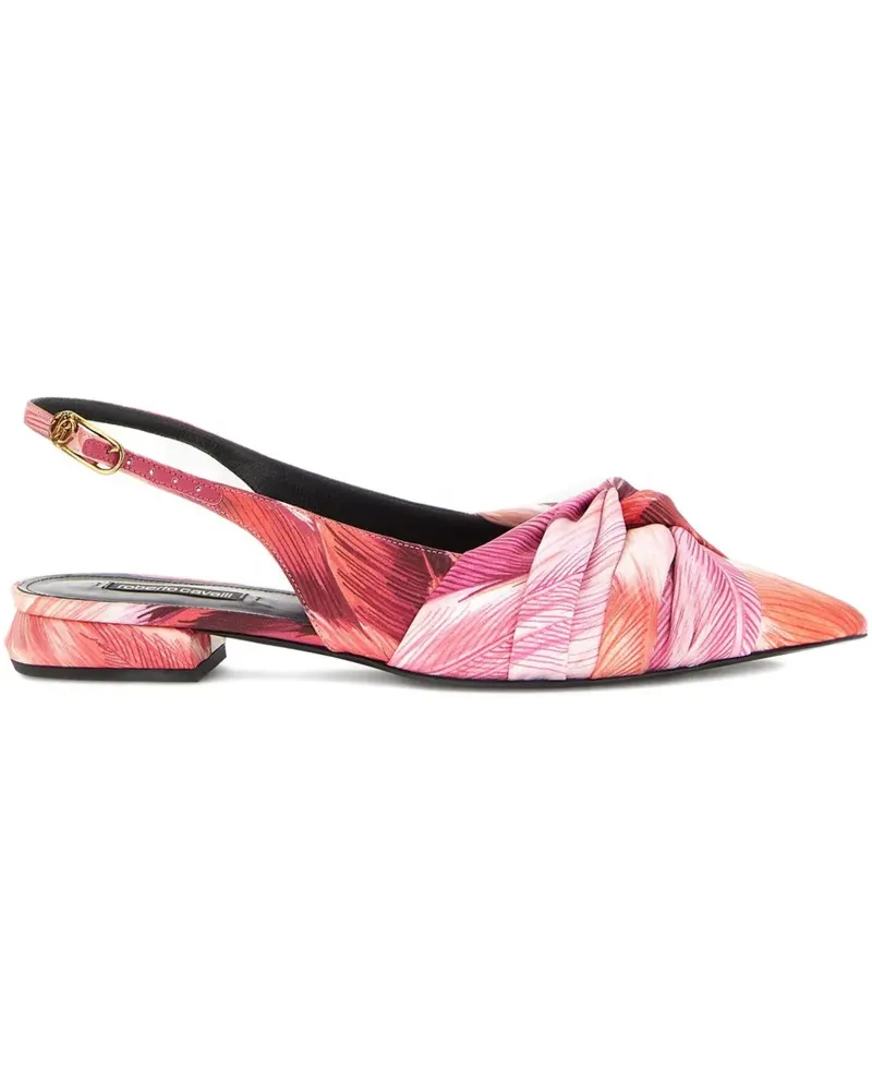 Roberto Cavalli slingback knot ballet flats - Rosa Rosa