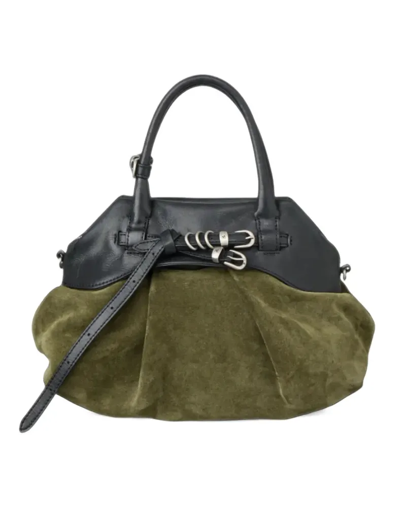 Marge Sherwood buckle-detail suede tote bag - Grün Grün
