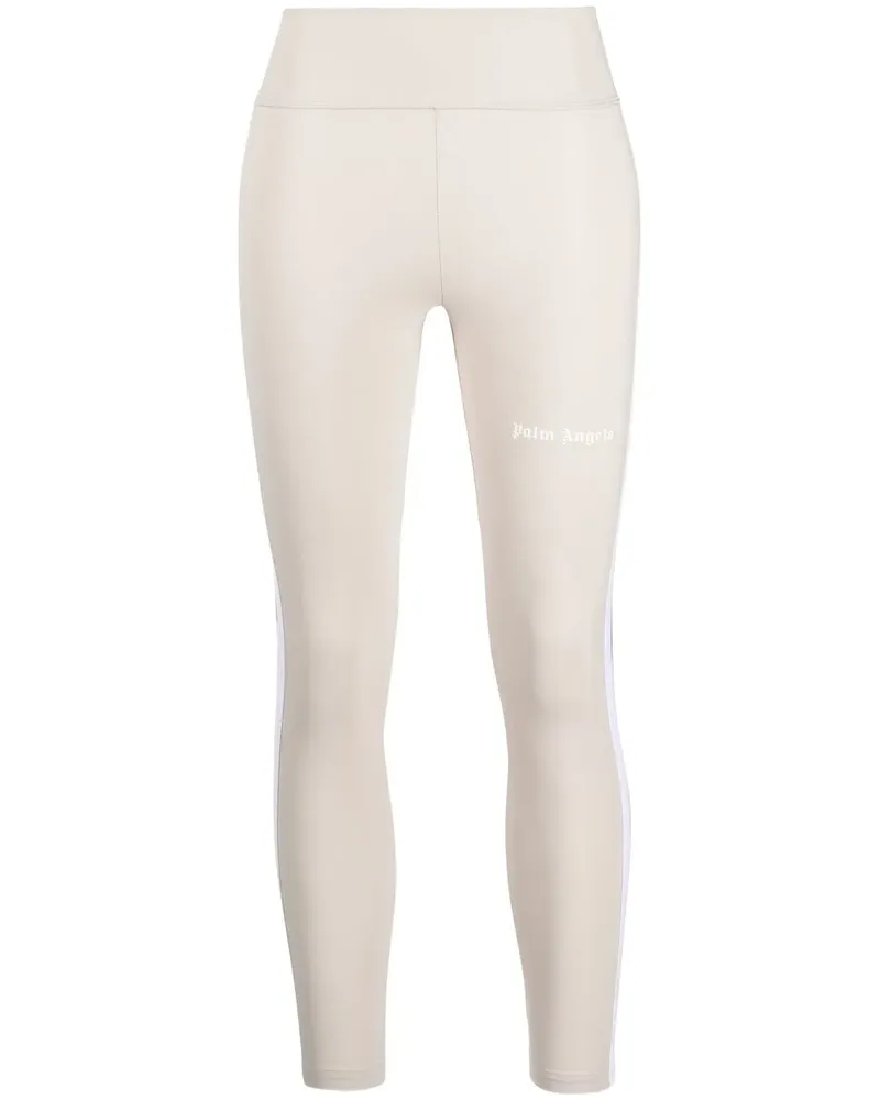 Palm Angels Cropped-Leggings mit Logo-Print - Nude Nude