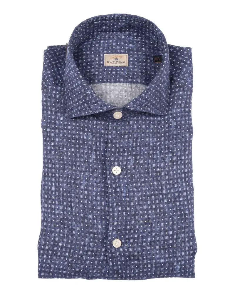 SONRISA patterned cotton shirt - Blau Blau