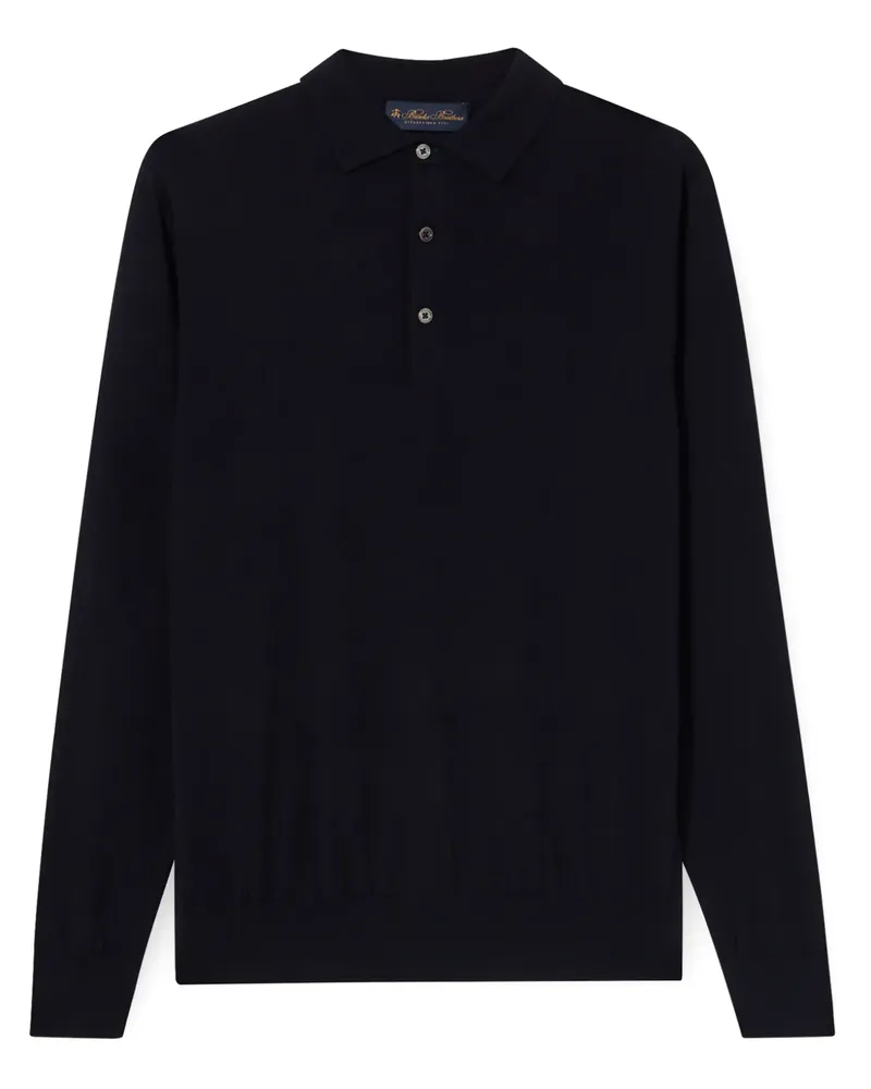 Brooks Brothers Pullover mit Knopfverschluss - Blau Blau