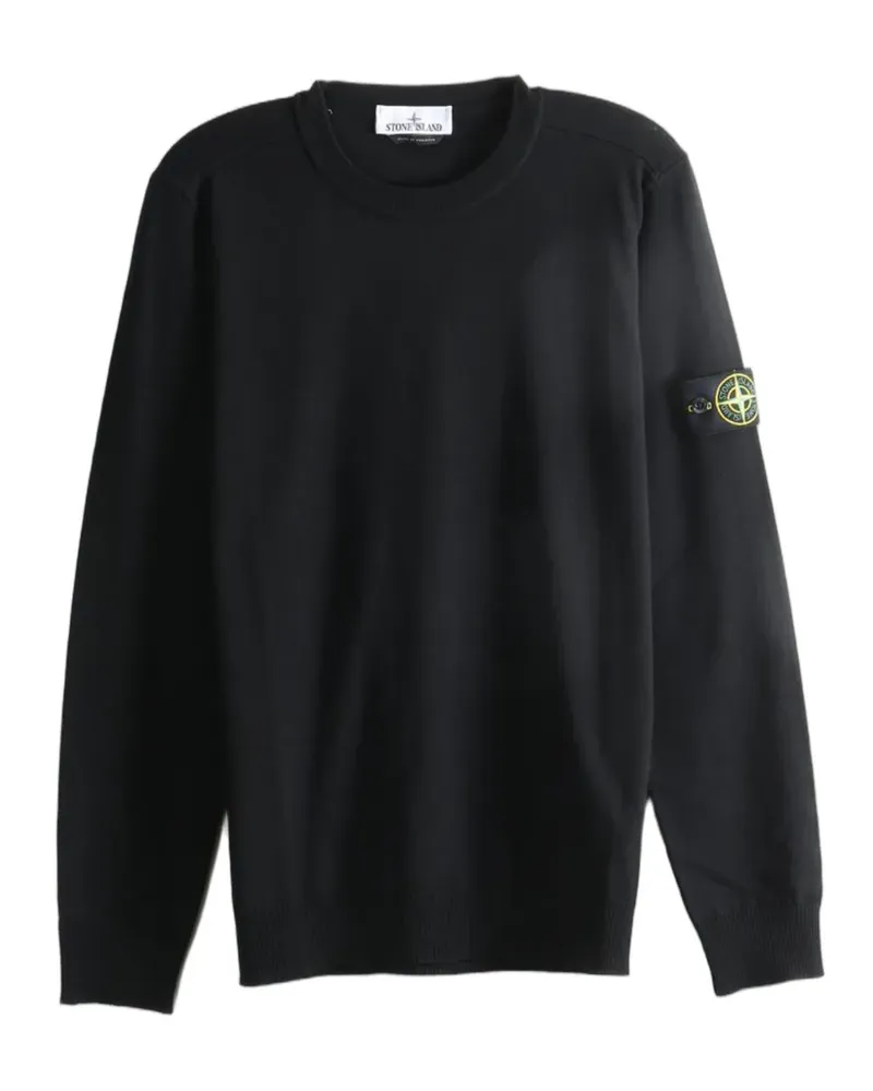 Stone Island logo-patch sweater - Schwarz Schwarz
