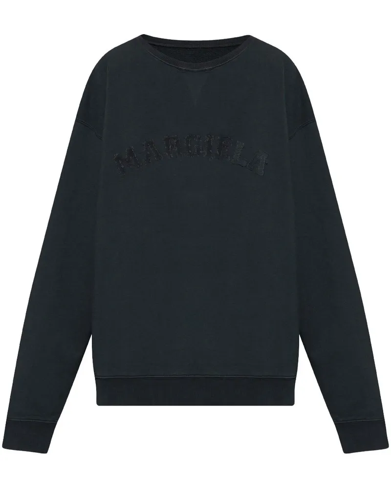 Maison Margiela Sweatshirt mit Logo-Stickerei - Schwarz Schwarz