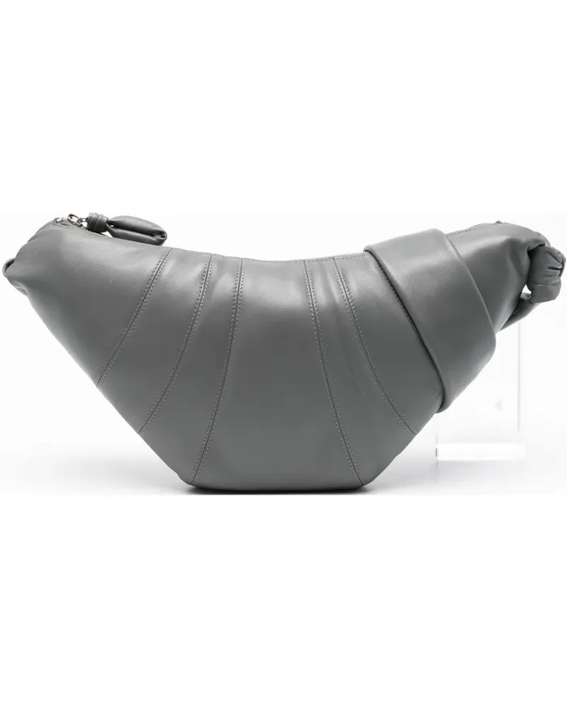 Christophe Lemaire Croissant Schultertasche - Grau Grau