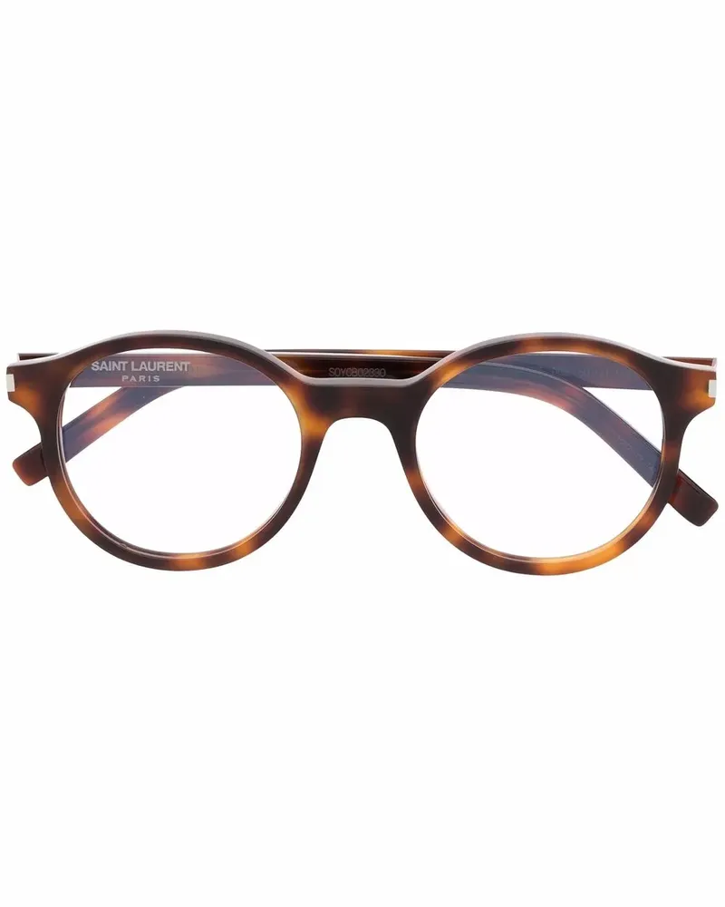 Saint Laurent Brille mit rundem Gestell - Braun Braun