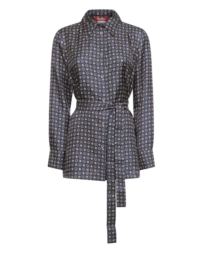 Max Mara floral-print shirt - Blau Blau
