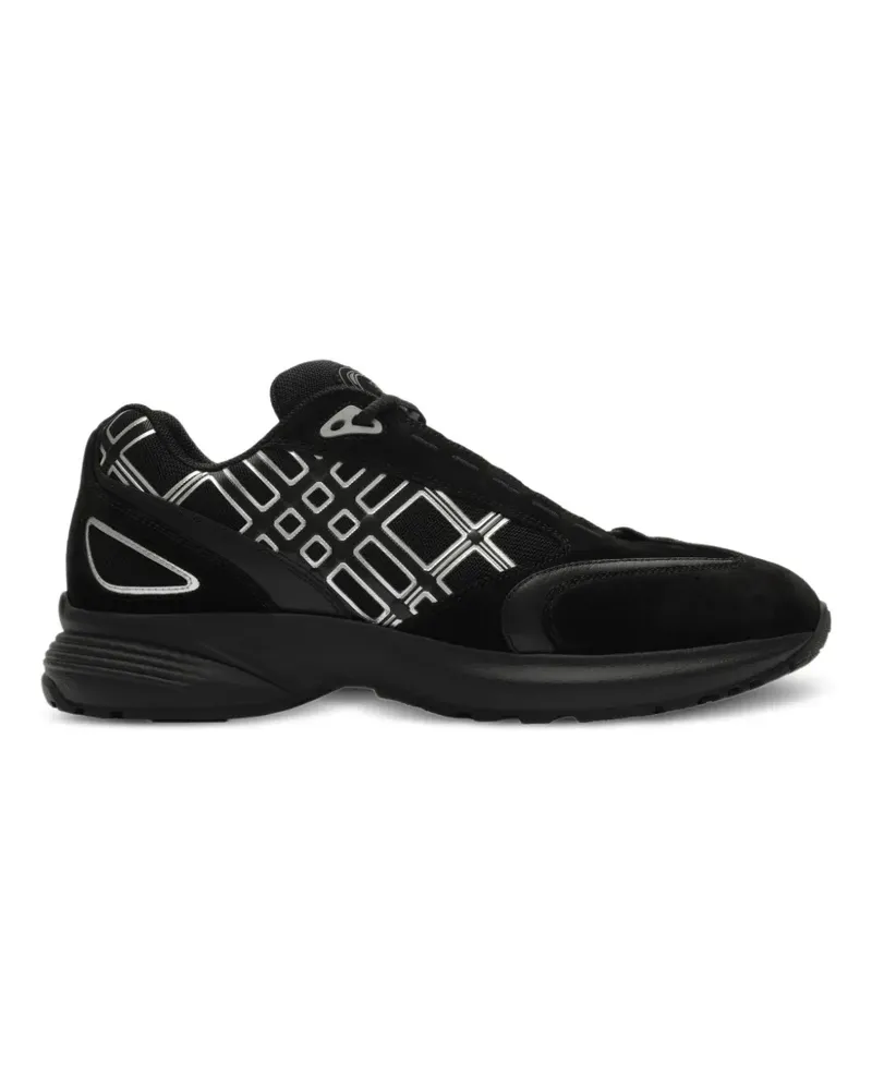 Burberry nylon, suede and leather Eclipse sneakers - Schwarz Schwarz
