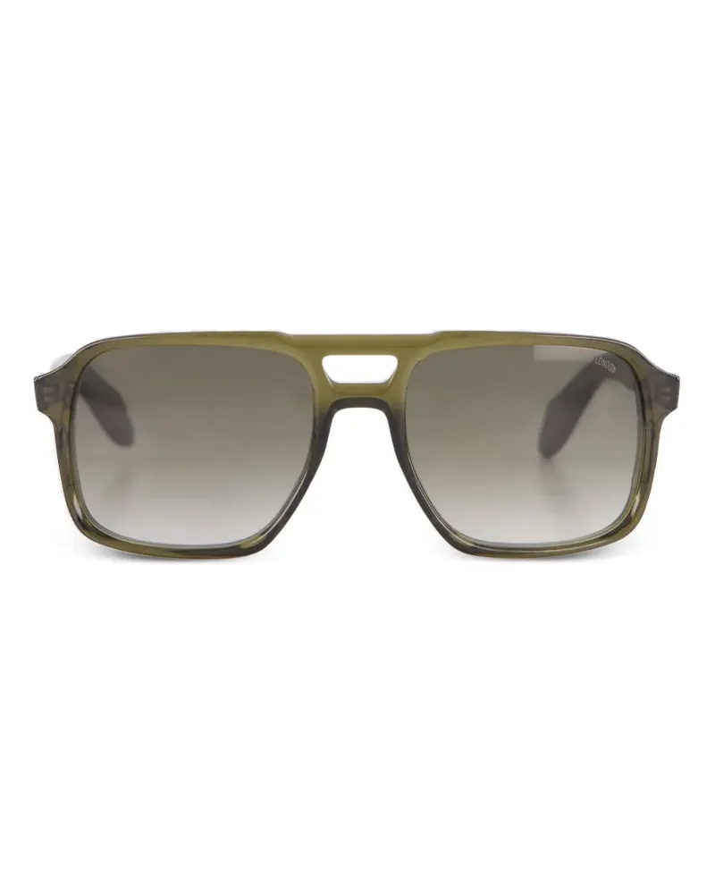 Cutler and Gross Eckige Sonnenbrille mit Doppelsteg - Grau Grau