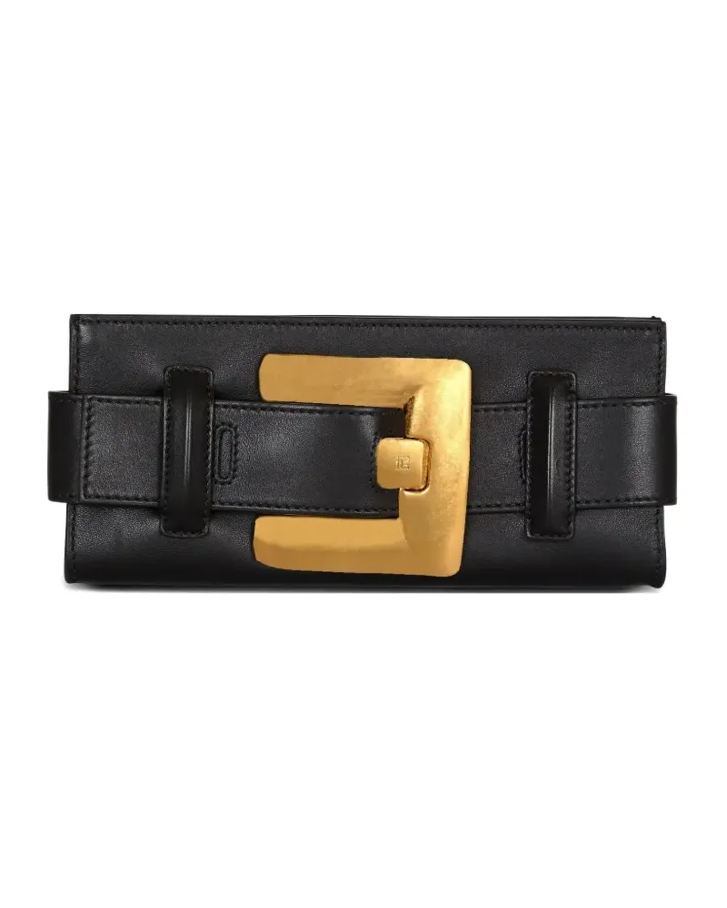 Balmain Anthem Clutch - Schwarz Schwarz