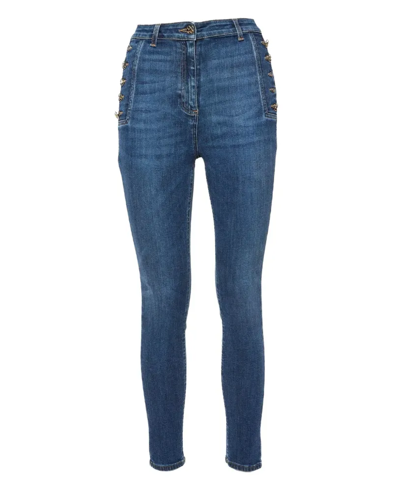 Elisabetta Franchi Jeans mit Knopfdetail - Blau Blau