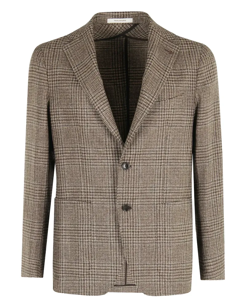 Tagliatore Karierte Jacke - Braun Braun
