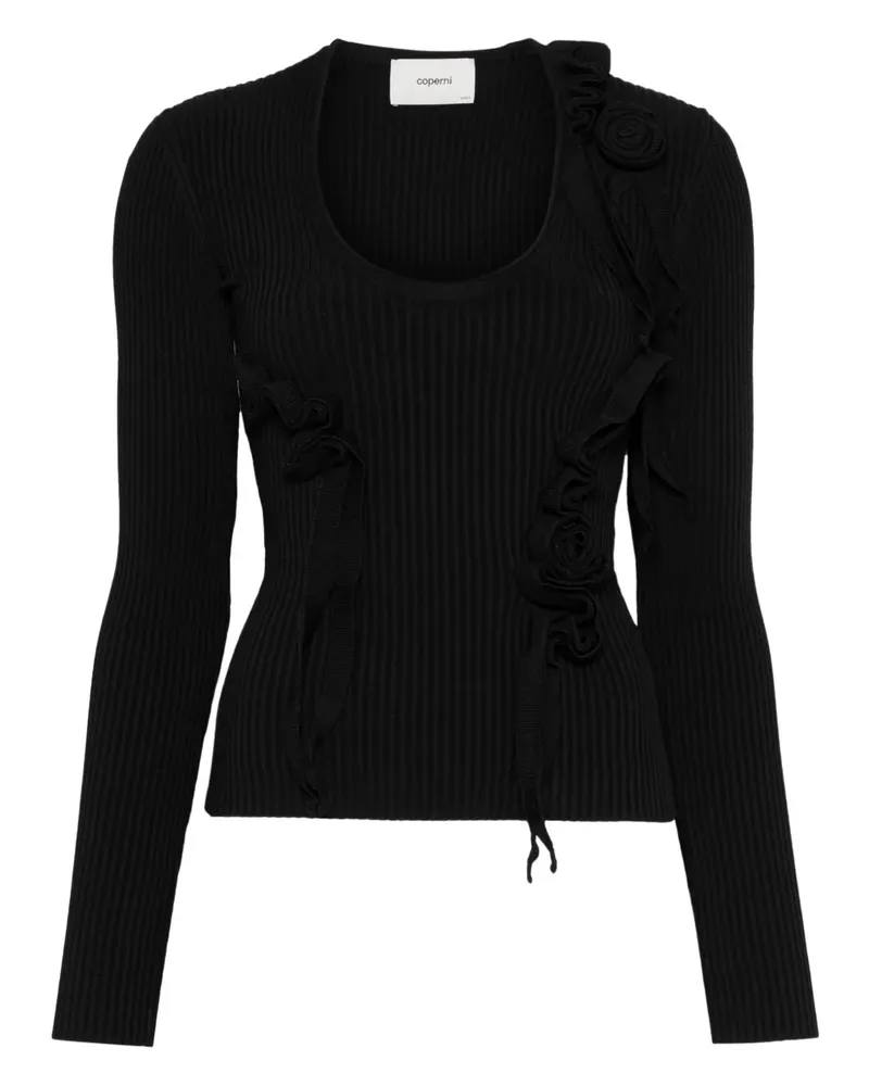 COPERNI Top mit U-Ausschnitt - Schwarz Schwarz