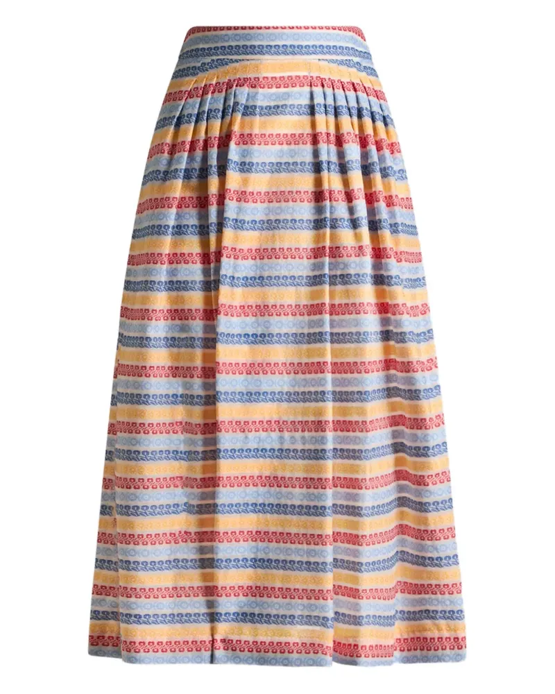 Etro Jacquard-Midirock mit Falten - Rot Rot