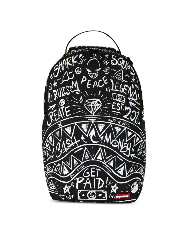 Sprayground Crazy Thoughts DLXSR Rucksack - Schwarz Schwarz