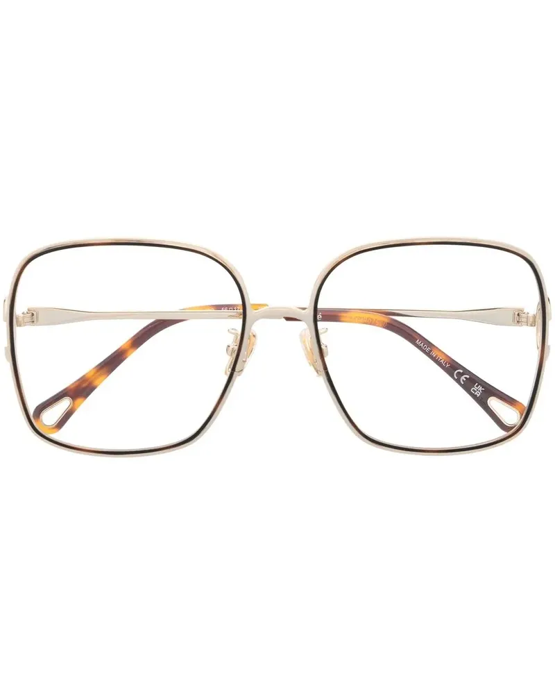 Chloé Brille mit Oversized-Gestell - Nude Nude