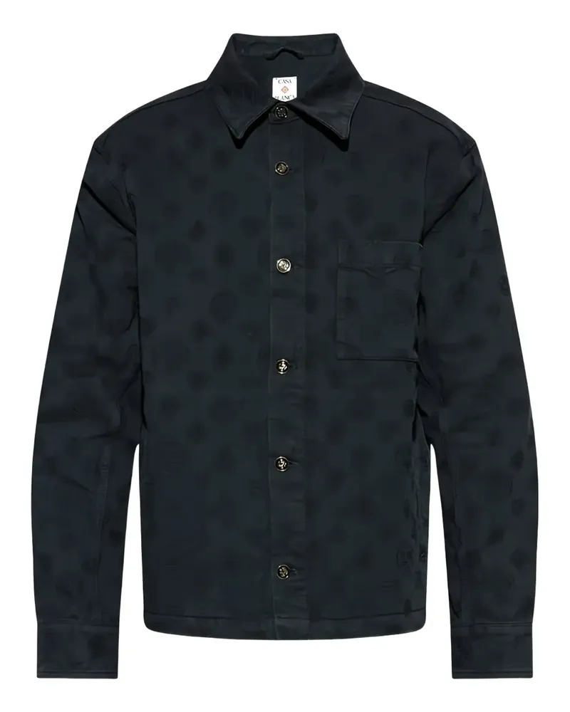 Casablanca Paris monogram-embossed overshirt - Schwarz Schwarz