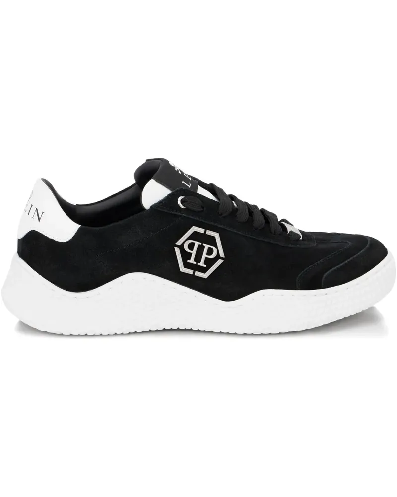 Philipp Plein hexagon suede runner trainers - Schwarz Schwarz
