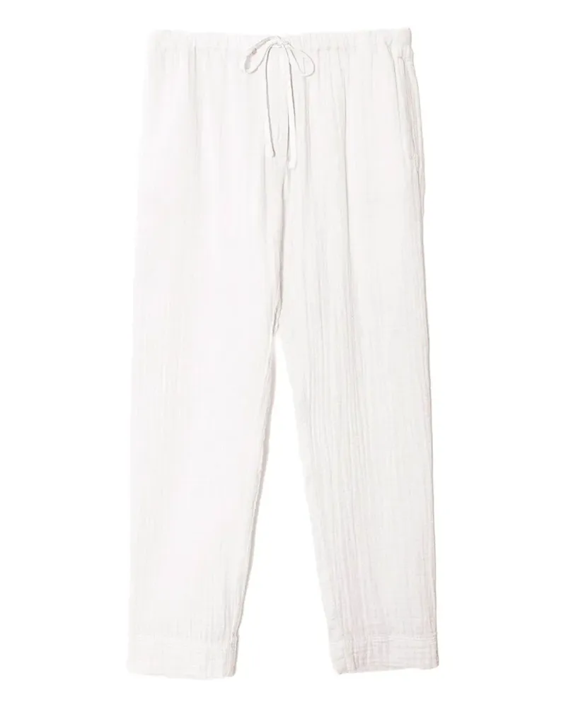 Xírena drawstring textured trousers - Weiß Weiß