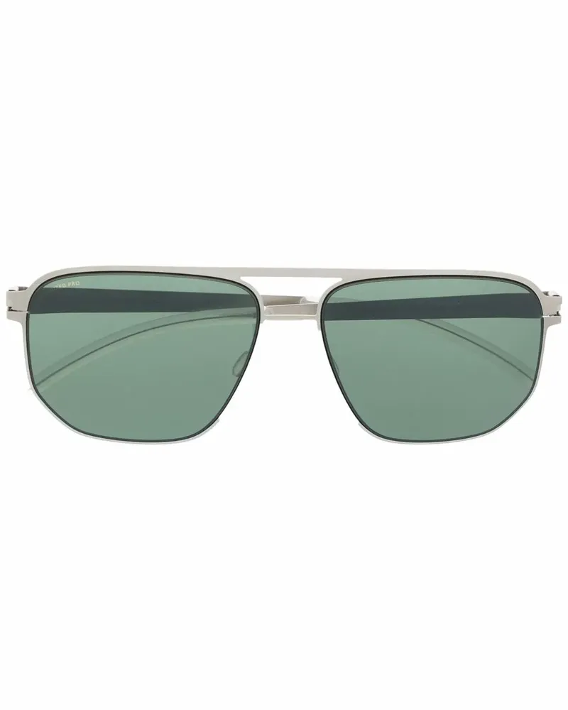 Mykita Eckige Perry Sonnenbrille - Silber Silber