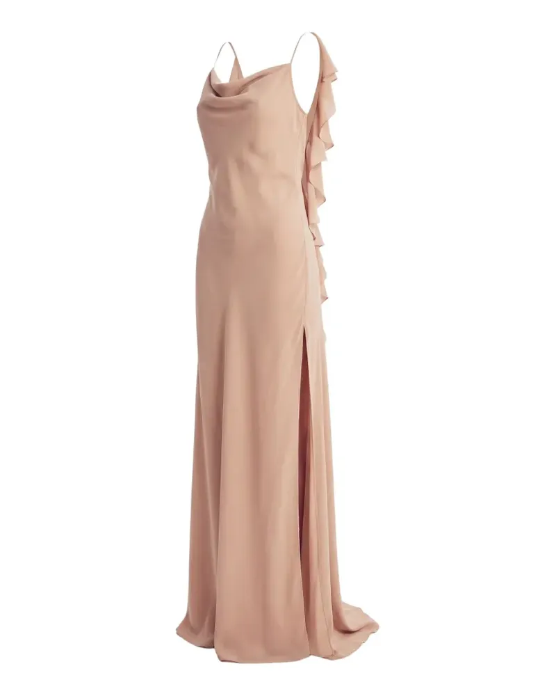 Irina Schrotter Xidonia ruffled cowl-neck maxi dress - Nude Nude