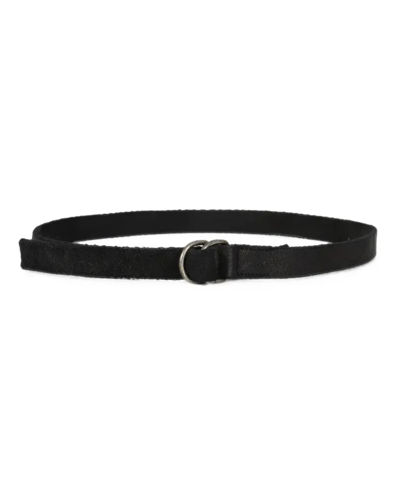 GUIDI full-grain leather ring belt - Schwarz Schwarz