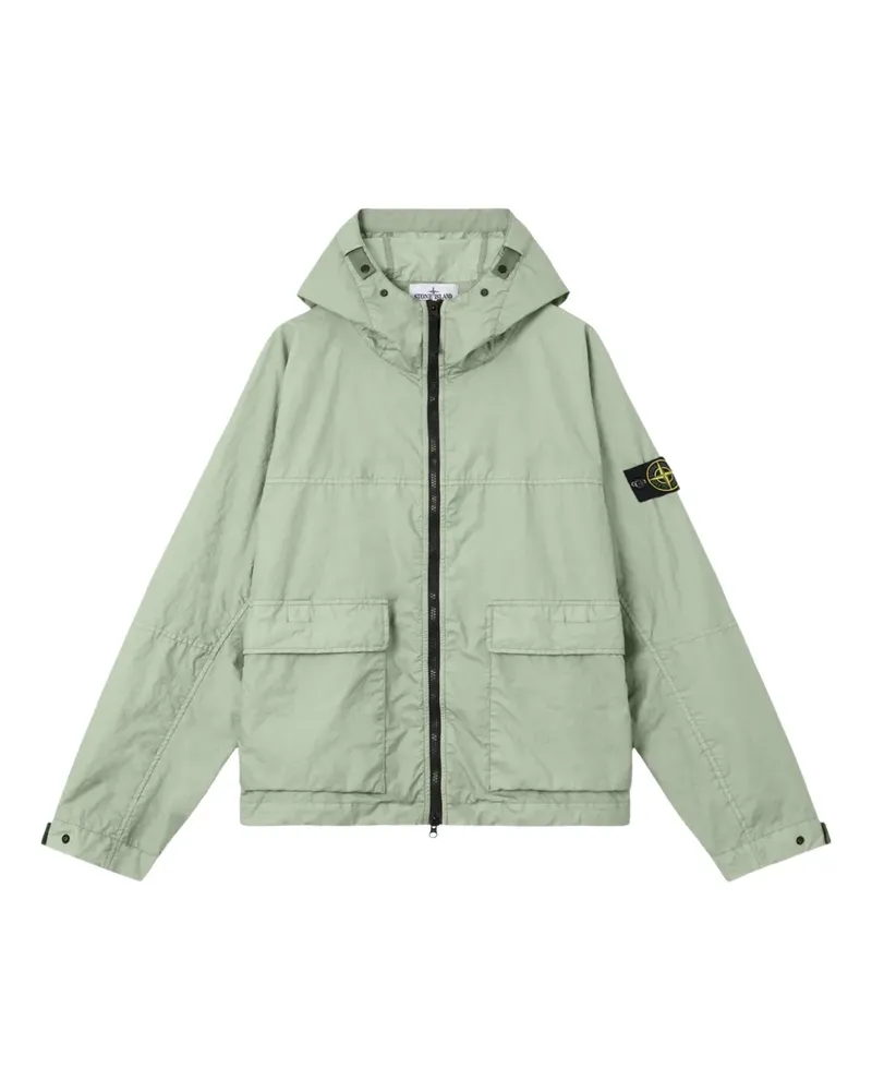 Stone Island Jacke mit Logo-Patch - Grün Grün