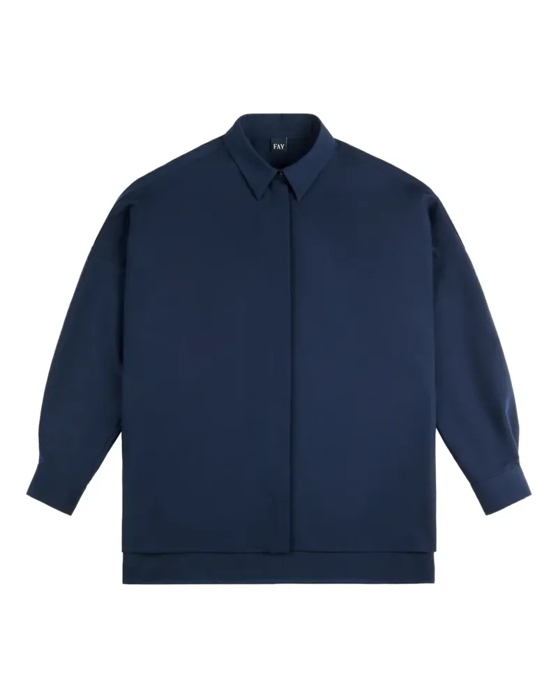 Fay long-sleeve oversized shirt - Blau Blau