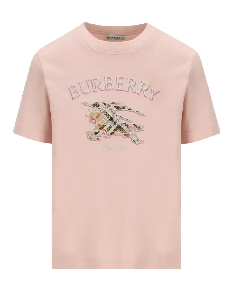 Burberry T-Shirt mit Knight Check - Rosa Rosa