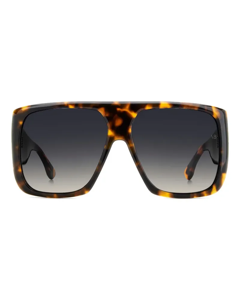 Victoria Beckham Sonnenbrille mit eckigem Gestell - Braun Braun