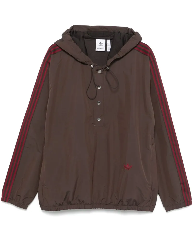 adidas x Wales Bonner Windbreaker mit Kapuze - Braun Braun