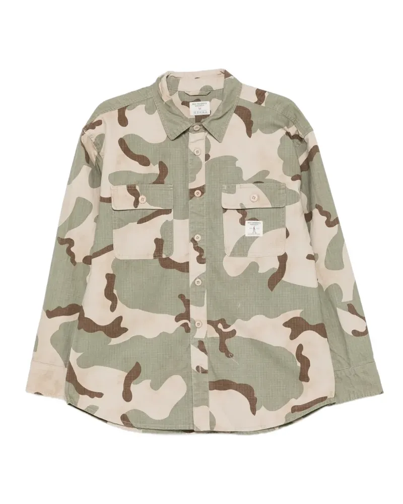 Roy Roger's camouflage-print ripstop shirt - Nude Nude