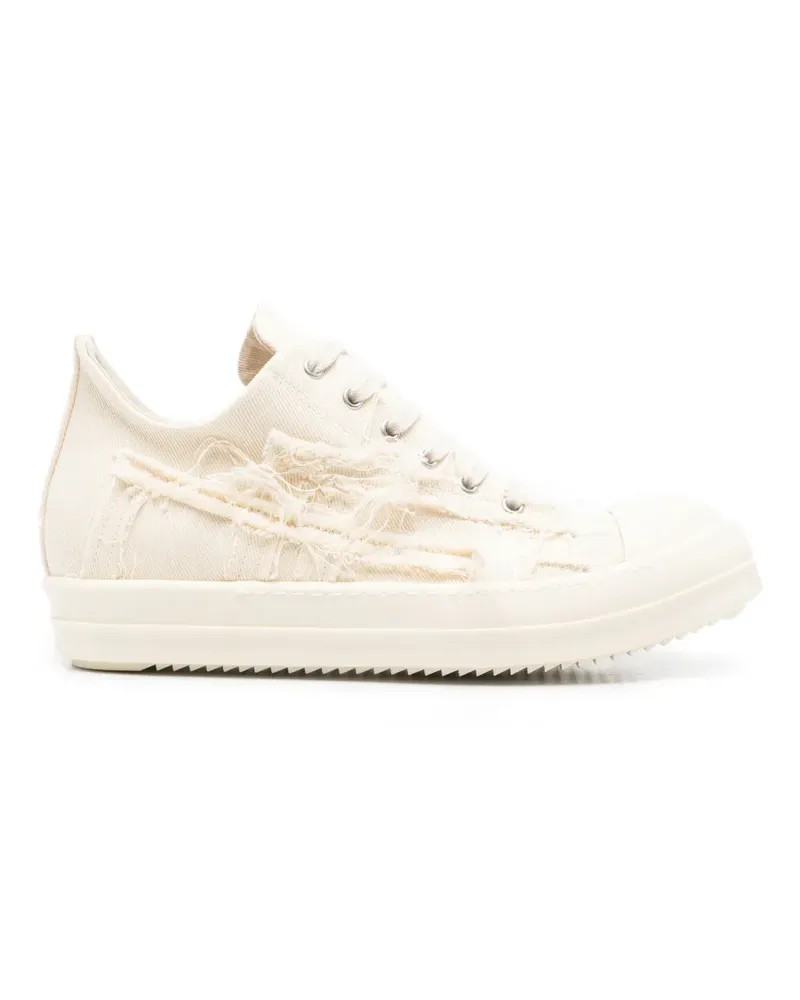 DRKSHDW by Rick Owens distressed lace-up sneakers - Nude Nude