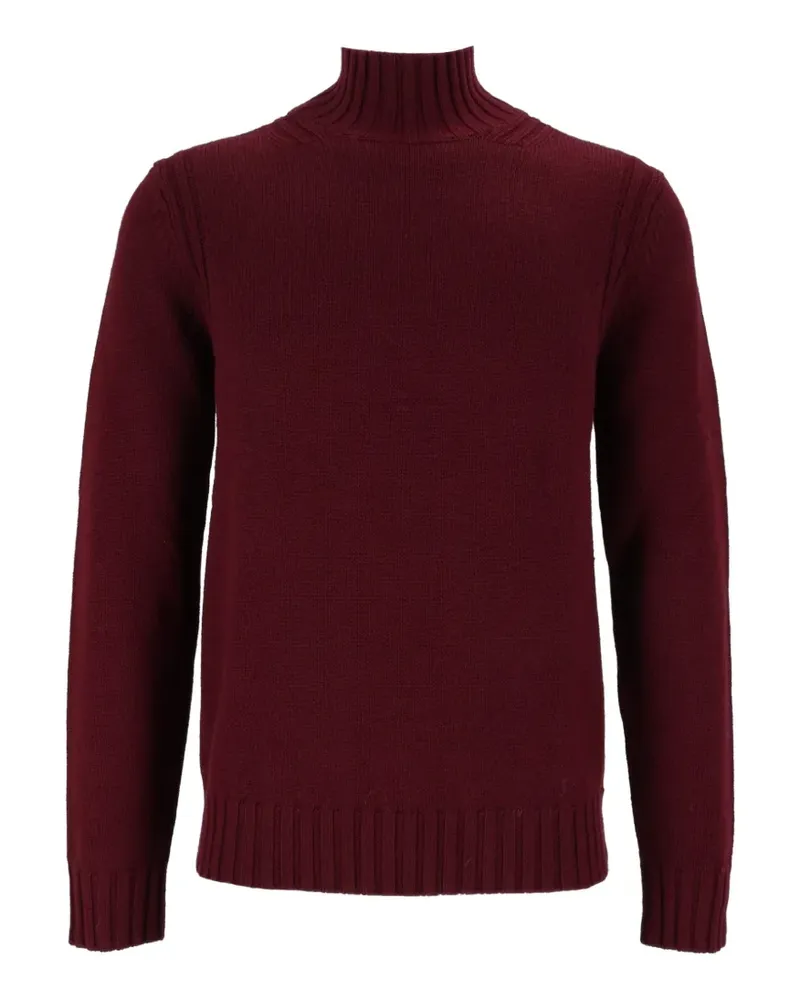 Ballantyne Gerippter Strickpullover - Rot Rot