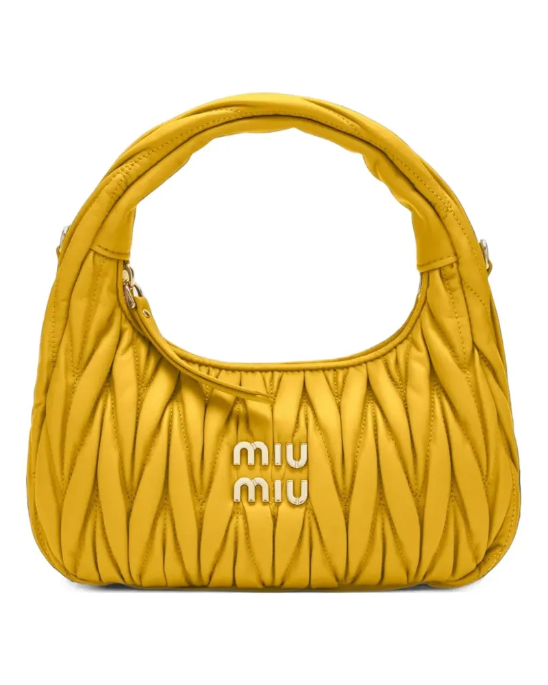 Miu Miu Wander Matelassé-Schultertasche - Gelb Gelb