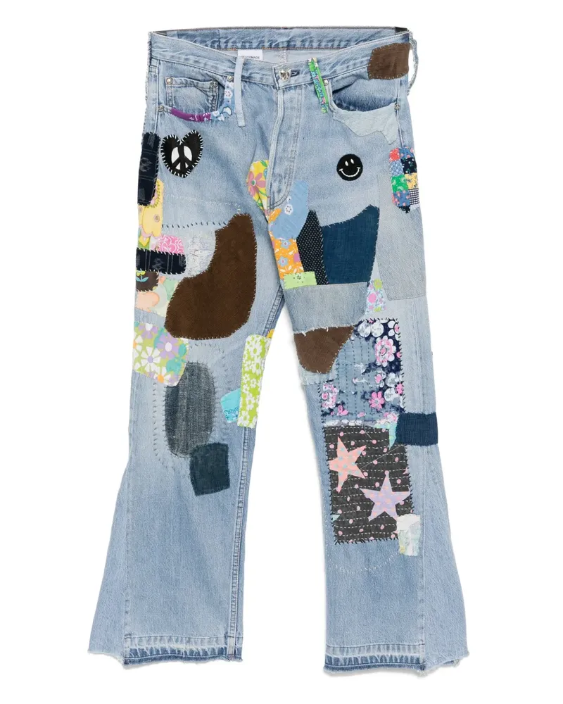 READYMADE Jeans im Patchwork-Look - Blau Blau