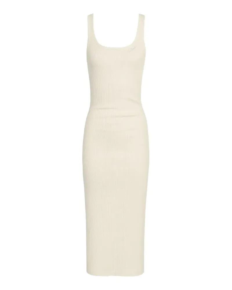 MC2 Saint Barth Geripptes Jennifer Kleid - Weiß Weiß