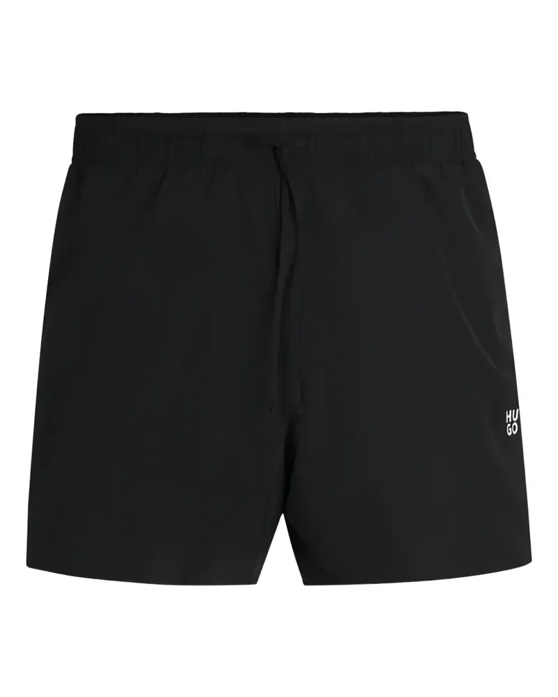 HUGO BOSS Badeshorts mit Kordelzug - Schwarz Schwarz