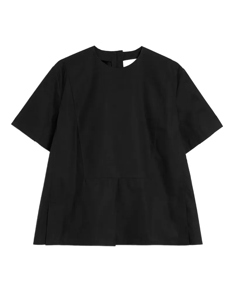 Jil Sander Kurzärmelige Bluse - Schwarz Schwarz