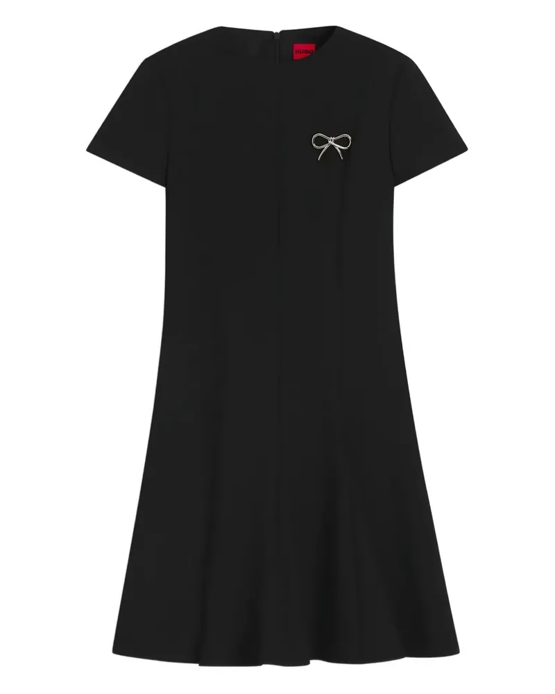HUGO BOSS bow-detail mini dress - Schwarz Schwarz