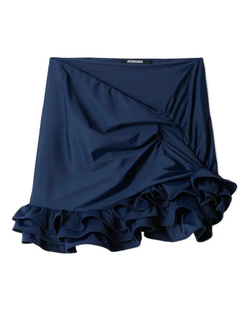 Jacquemus Gerüschter Jupe Playa Minirock - Blau Blau