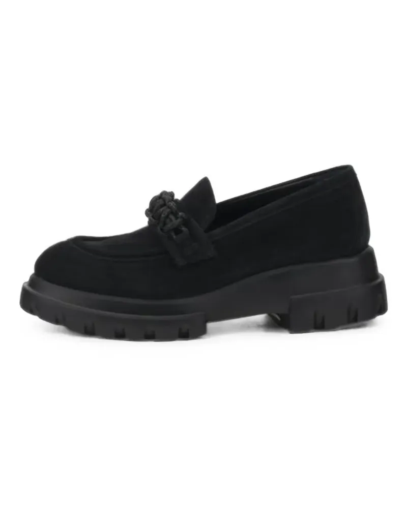 Attilio Giusti Leombruni Ida Strass Wedge-Loafer - Schwarz Schwarz