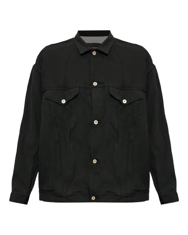 Comme des Garçons Jeansjacke mit Klappentasche - Schwarz Schwarz