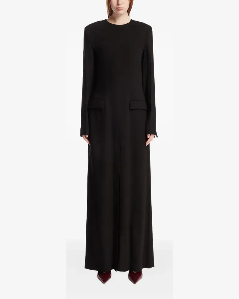 Totême Langärmeliges Maxikleid - Schwarz Schwarz