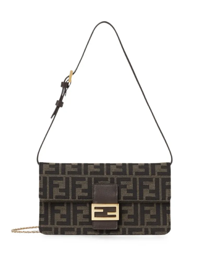 Fendi Tube Portemonnaie aus FF-Jacquard - Braun Braun