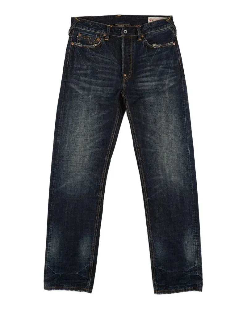 Evisu Kamon Daicock Jeans mit Print - Blau Blau