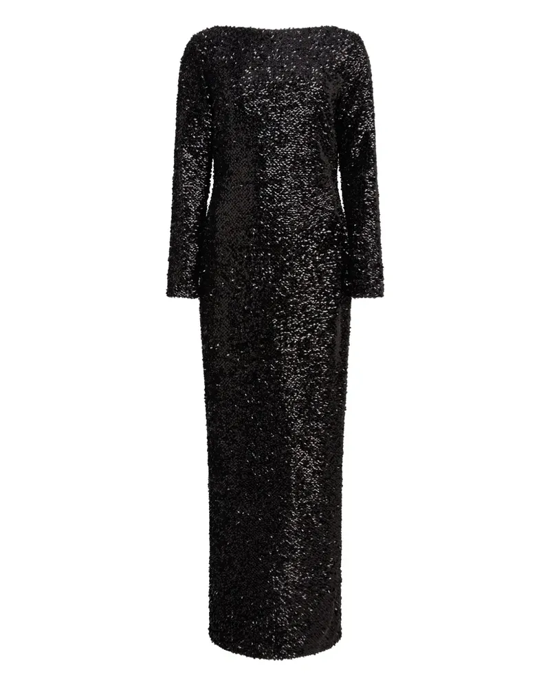 16ARLINGTON Reta Abendkleid mit Pailletten - Schwarz Schwarz